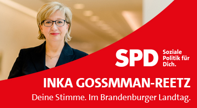 Text-Foto-Montage: Inka Gossmann-Reetz. Deine Stimme. Im Brandenburger Landtag