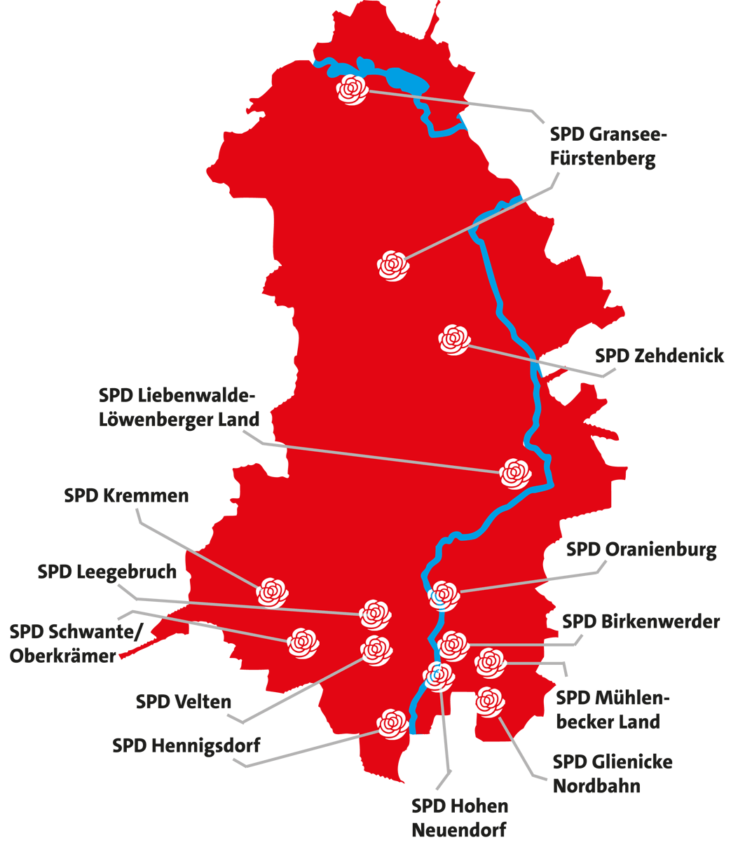 Die SPD Ortsvereine in Oberhavel - 13x soziale Politik für Dich.