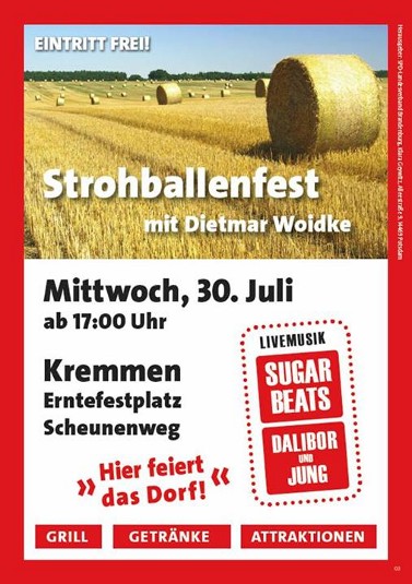 Einladung zum Strohballenfest Kremmen